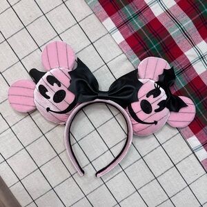Pink Pumpkin Minnie Mouse Ears Headband